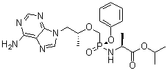 N-[[S(P)]-[2-(Adenin-9-yl)-1(R)-methylethoxymethyl](phenoxy)phosphoryl]-L-alanine isopropyl ester