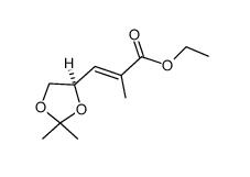 ethyl (Z)(R)-4,5-O-isopropylidene-4,5-dihydroxy-2-methylpent-2-enoate