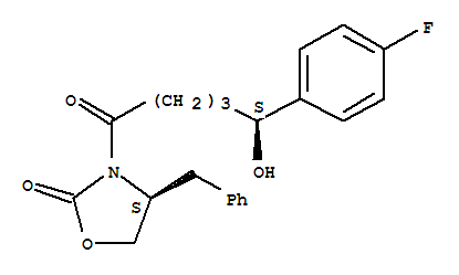 2-Oxazolidinone,3-[(5S)-5-(4-fluorophenyl)-5-hydroxy-1-oxopentyl]-4-(phenylmethyl)-, (4S)