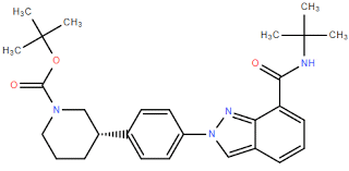(3S)-3-[4-[7-[[(1,1-Dimethylethyl)amino]carbonyl]-2H-indazol-2-yl]phenyl]-1-piperidinecarboxylic acid 1,1-dimethylethyl ester