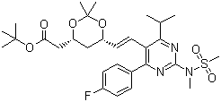 tert-Butyl 6-[(1E)-2-[4-(4-fluorophenyl)-6-(1-methylethyl)-2-[methyl(methylsulfonyl)amino]-5-pyrimidinyl]ethenyl]-2,2-dimethyl-1,3-dioxane-4-acetate