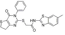 N-(6-Methyl-2-benzothiazolyl)-2-[(3,4,6,7-tetrahydro-4-oxo-3-phenylthieno[3,2-d]pyrimidin-2-yl)thio]-acetamide