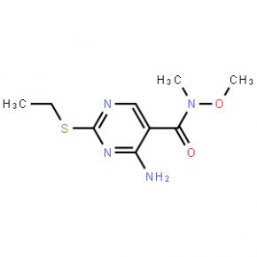 4-amino-2-(ethylsulfanyl)-N-methoxy-N-methylpyrimidine-5-carboxamide