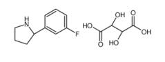 (2S,3S)-2,3-dihydroxybutanedioic acid, (2S)-2-(3-fluorophenyl)pyr rolidine