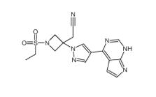 2-[1-ethylsulfonyl-3-[4-(7H-pyrrolo[2,3-d]pyrimidin-4-yl)pyrazol-1-yl]azetidin-3-yl]acetonitrile  1187594-09-7