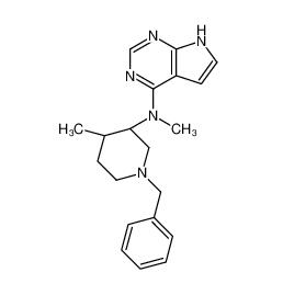 N-[(3R,4R)-1-benzyl-4-methylpiperidin-3-yl]-N-methyl-7H-pyrrolo[2,3-d]pyrimidin-4-amine  477600-73-0